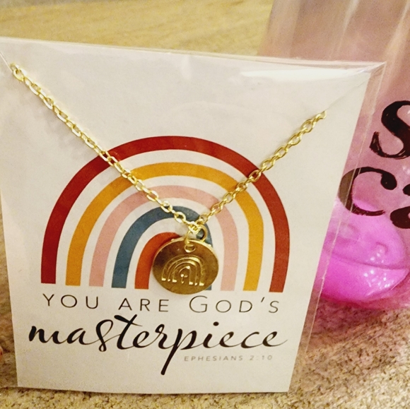 Girls gift set tumbler cup & necklace NEW - Picture 2 of 5